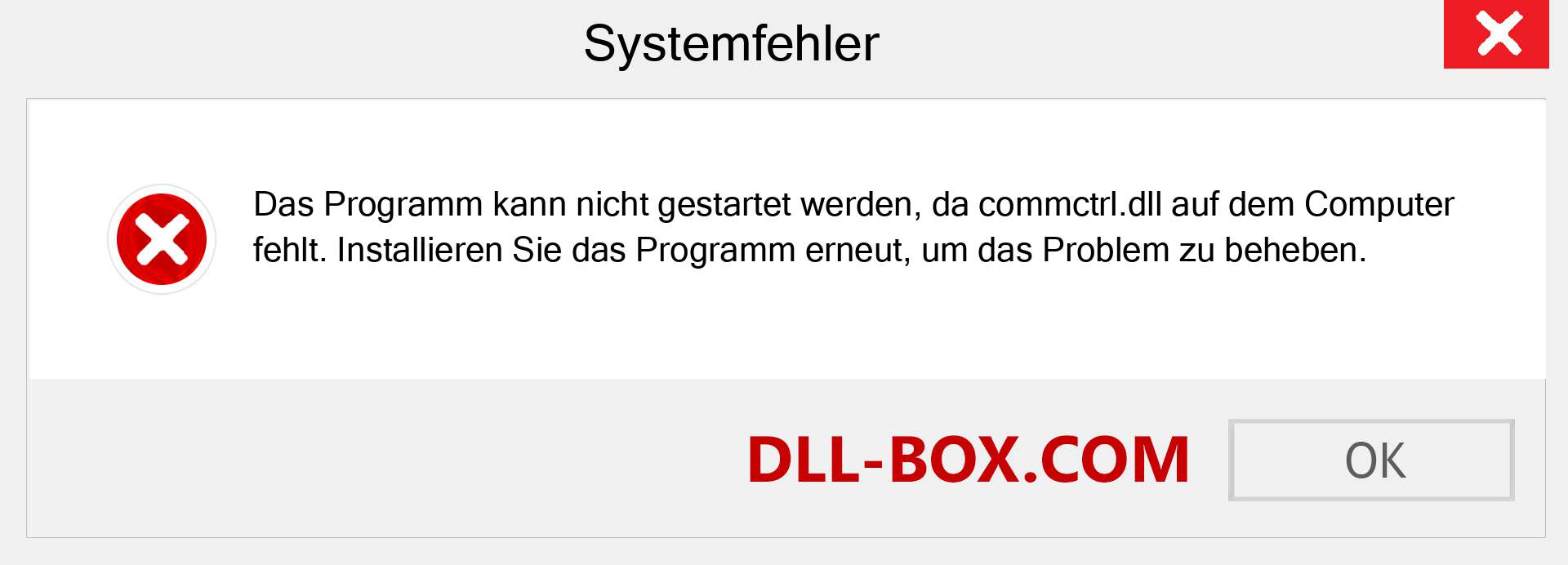 commctrl.dll-Datei fehlt?. Download für Windows 7, 8, 10 - Fix commctrl dll Missing Error unter Windows, Fotos, Bildern